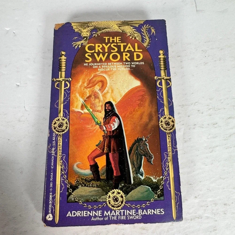 The Crystal Sword Adrienne Martine-Barnes 1988 First Edition Fantasy Avon